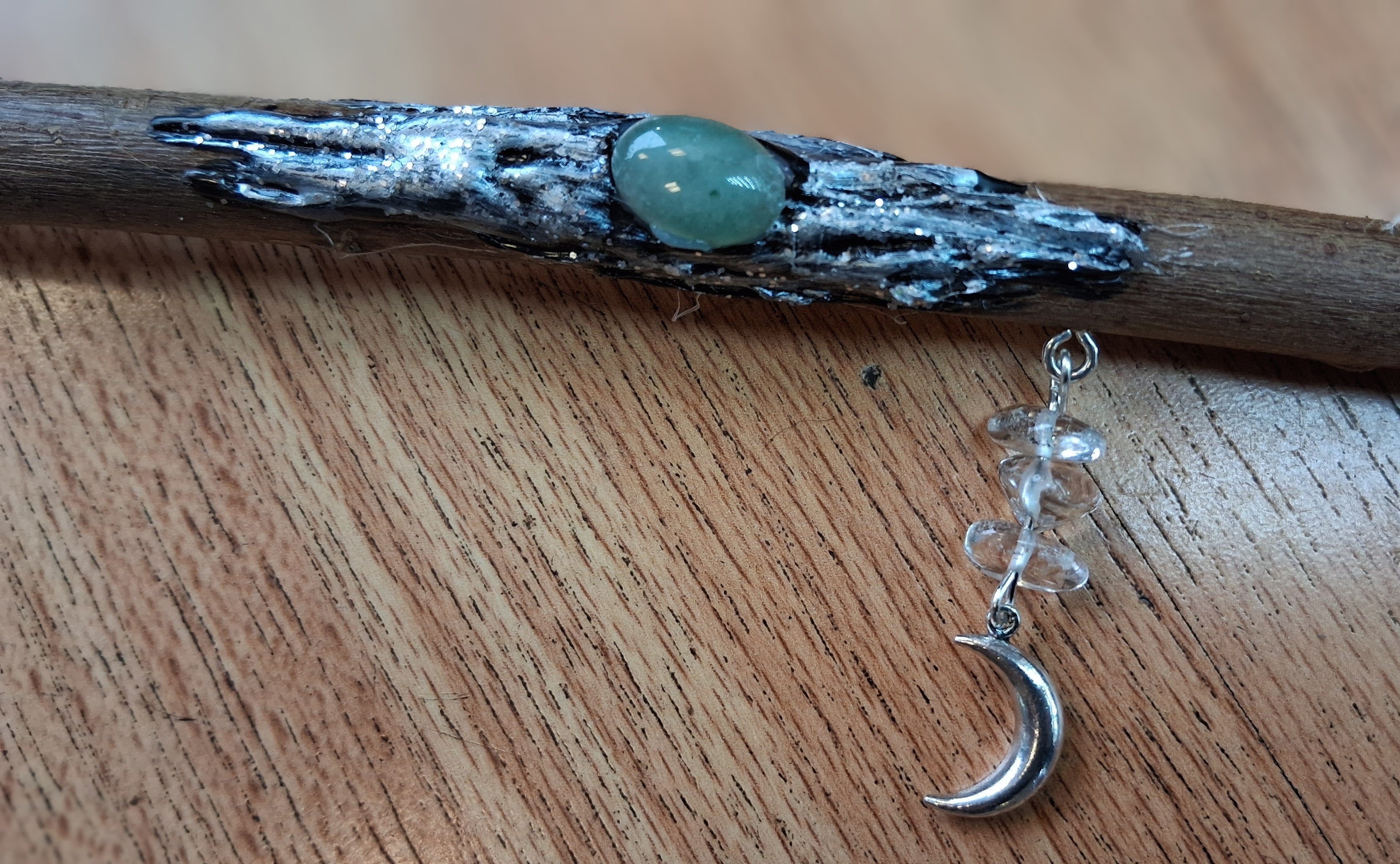 Handmade Crystal Wand – Amethyst, Aventurine & Clear Quartz ✨