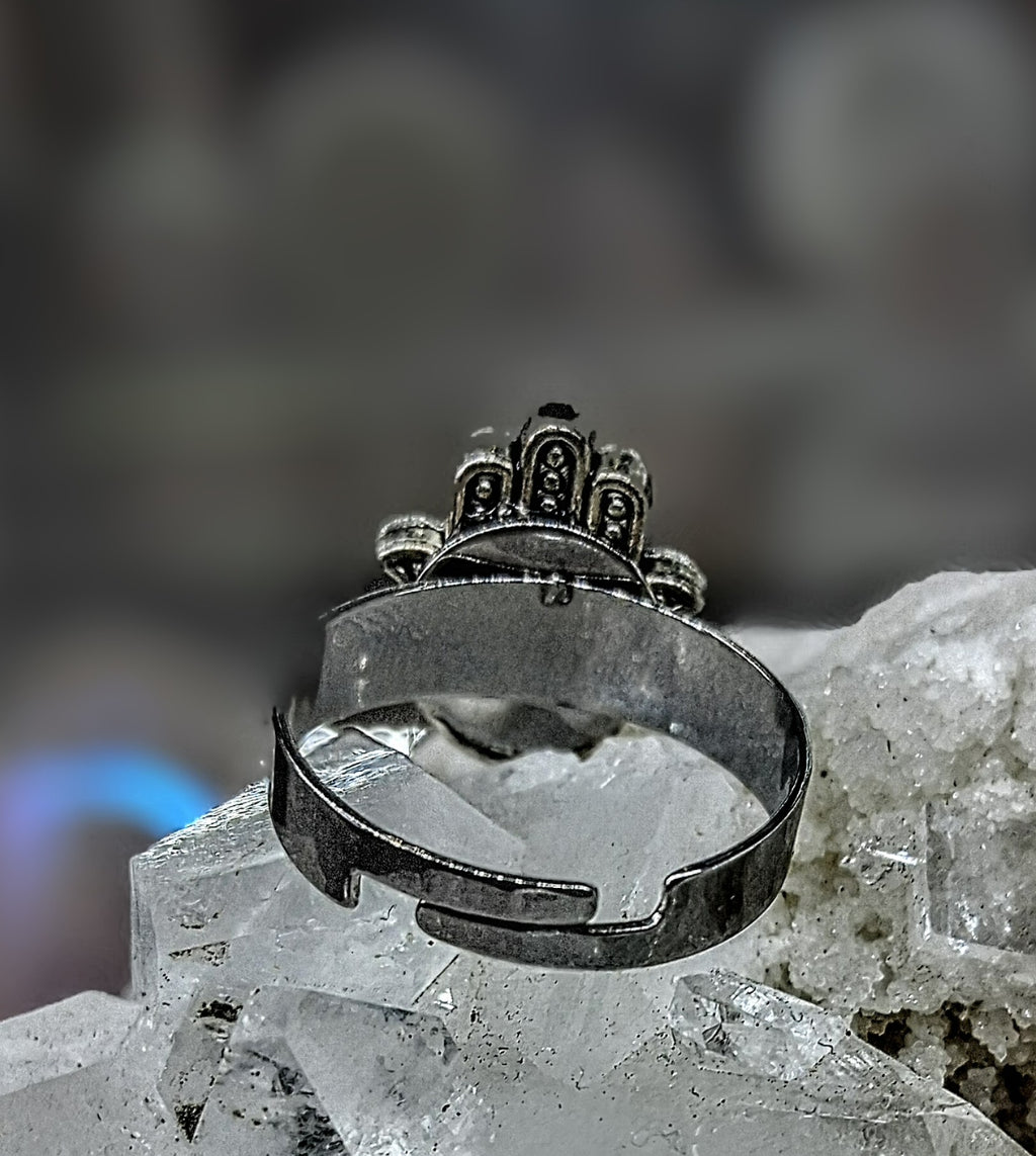 Handmade Evil Eye Hamsa Ring – Protective Energy Adjustable Band