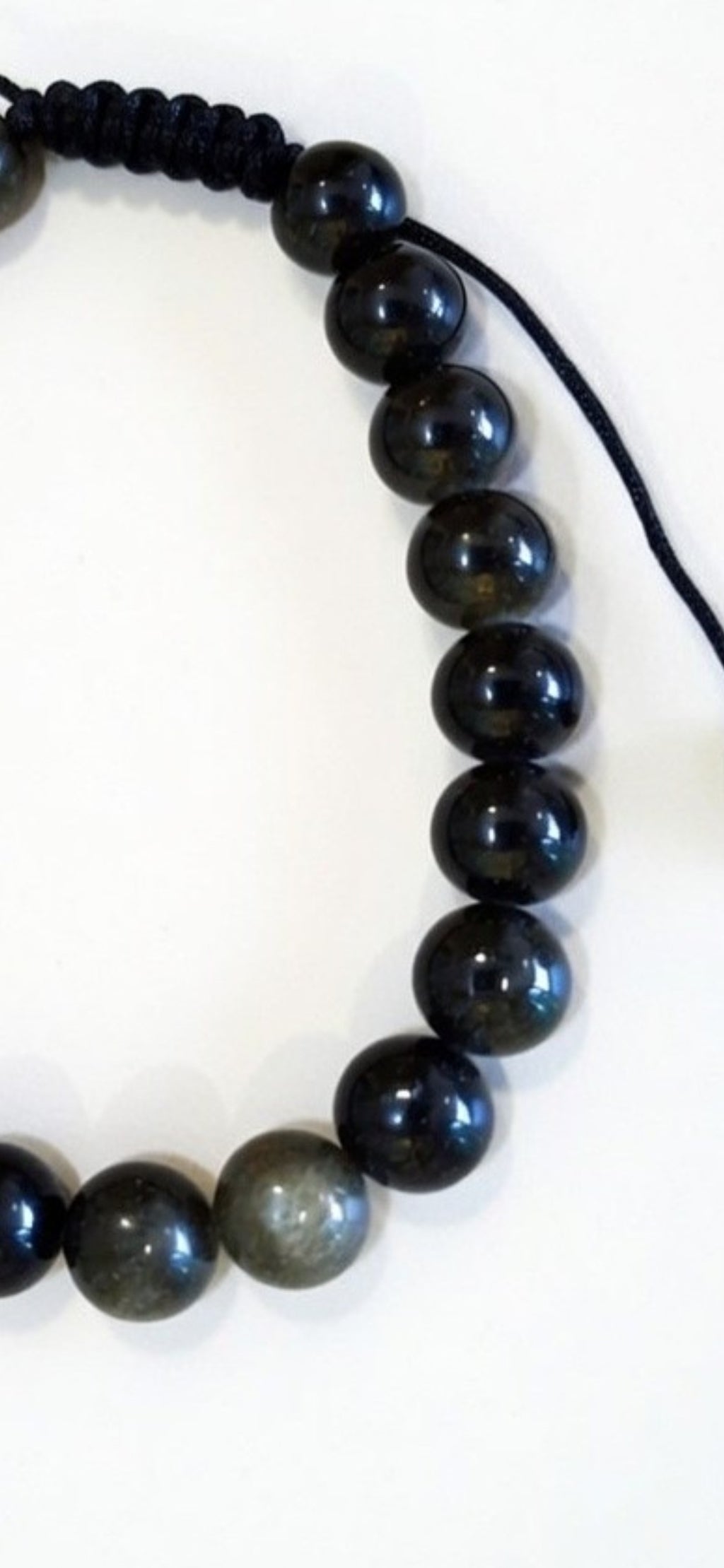 Obsidian Golden Sheen Adjustable Bracelet