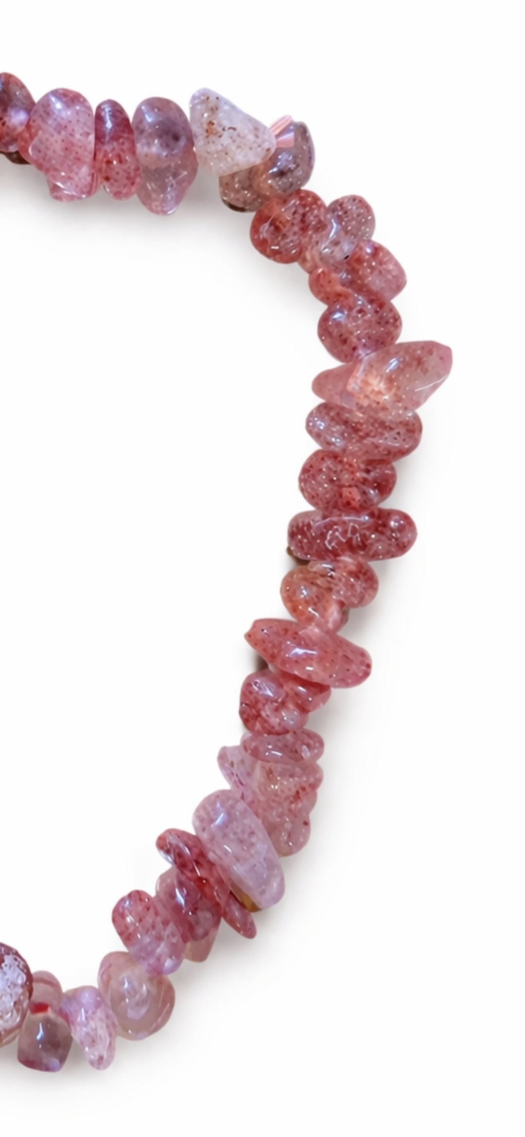 Strawberry Quartz Chip Bracelet – Attract Love & Positive Energy
