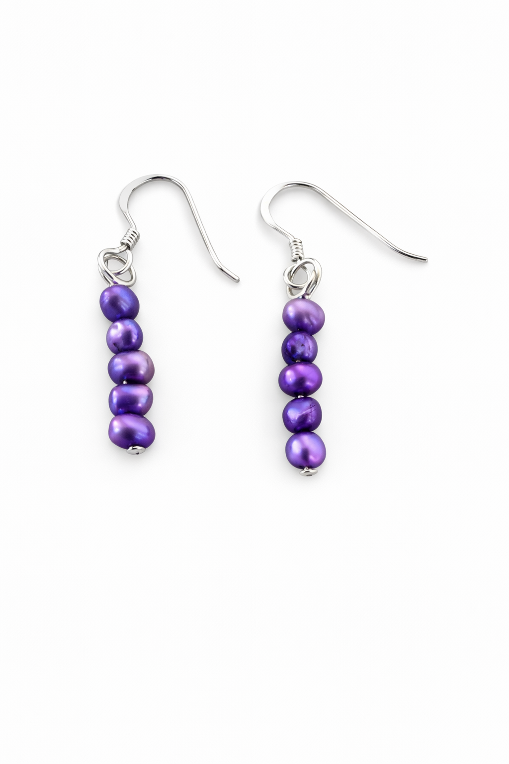 Handmade Lilac Freshwater Pearl Earrings – Sterling Silver 925