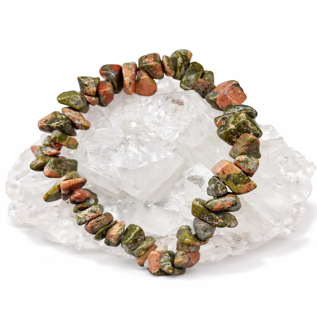 Unakite Chip Bracelet – Balance Mind, Body & Heart