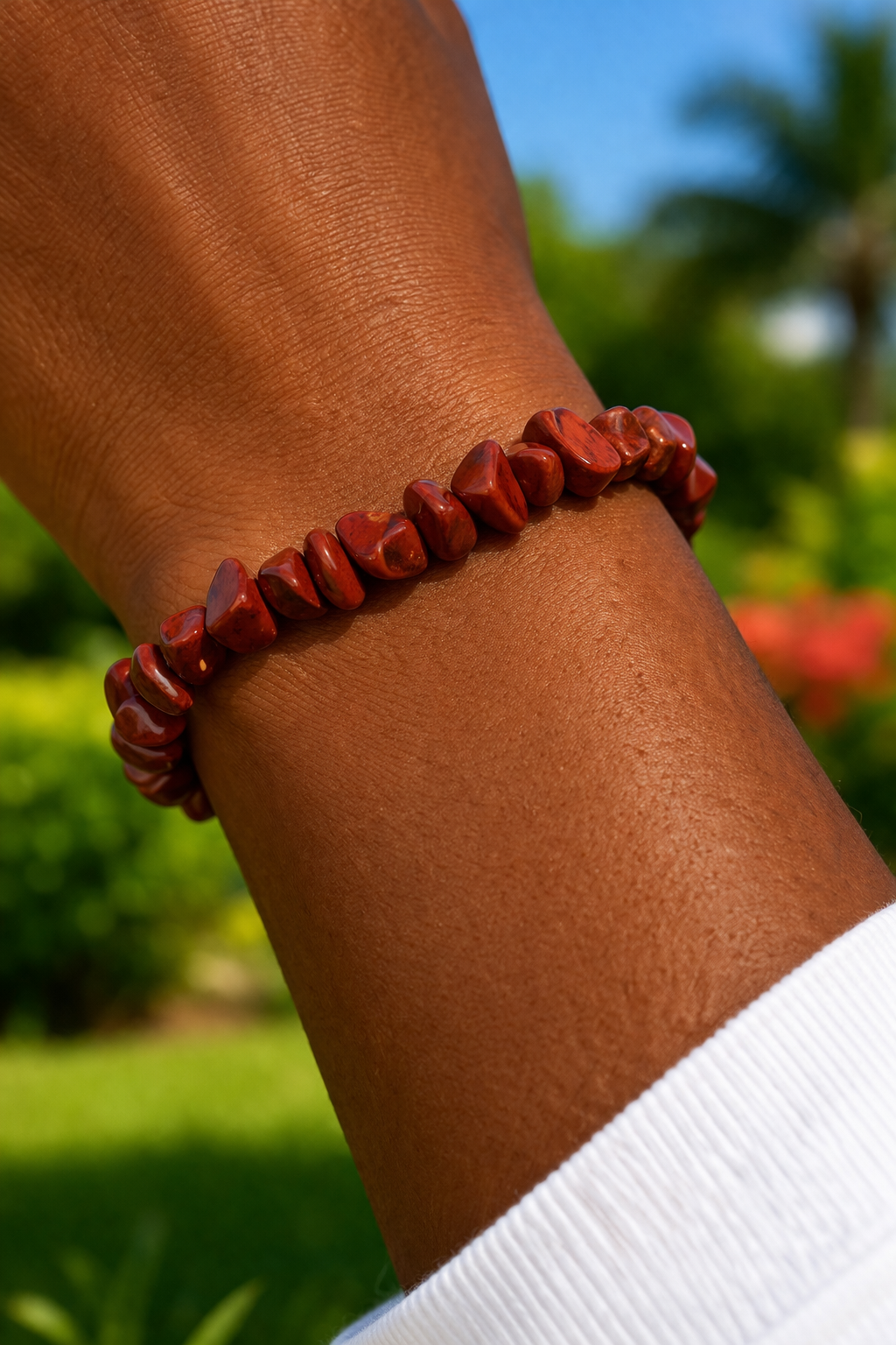 Red Jasper Chip Bracelet – Courage • Strength • Good Health