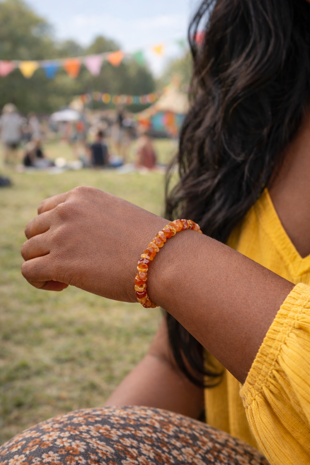 Carnelian Chip Bracelet – Attraction & Personal Power