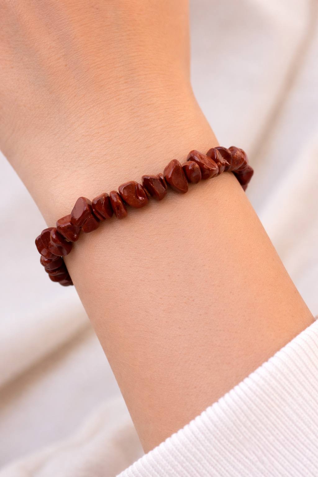 Red Jasper Chip Bracelet – Courage • Strength • Good Health