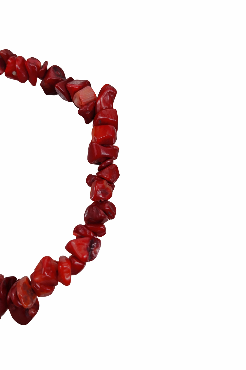 Red Coral Chip Bracelet – Evil Eye Protection & Positive Energy