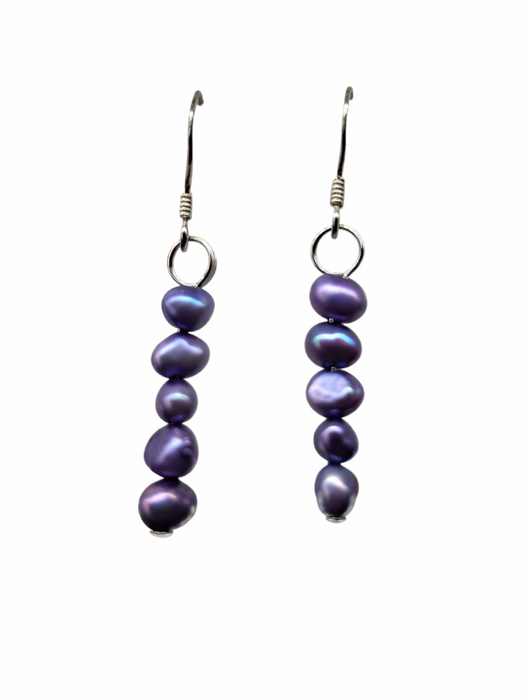 Handmade Lilac Freshwater Pearl Earrings – Sterling Silver 925