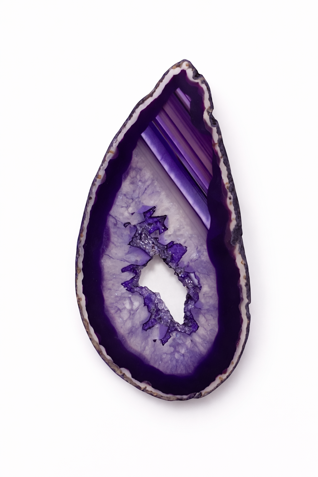 Purple Agate Crystal Greeting Card – Handmade Blank Card for Protection & Calm