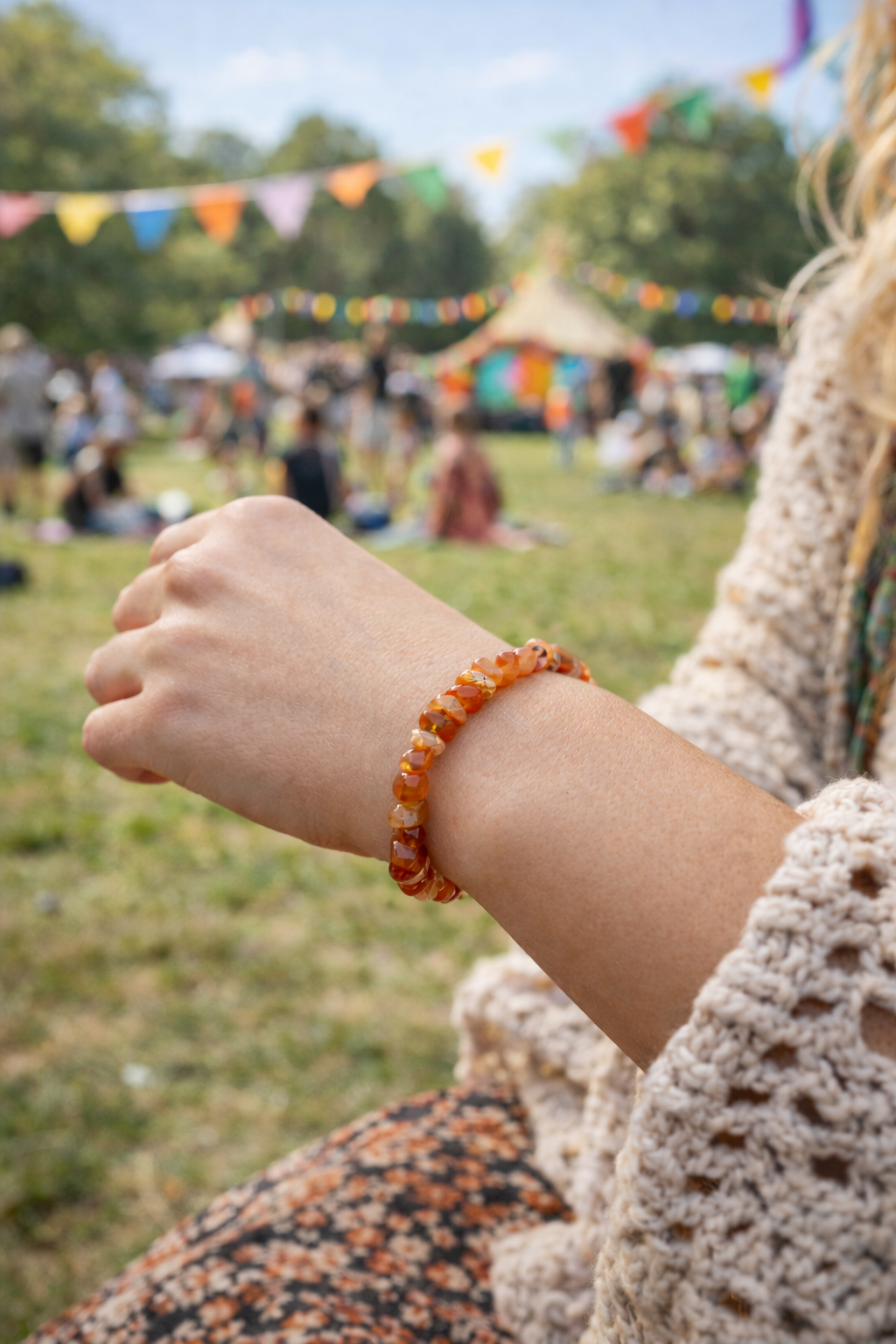 Carnelian Chip Bracelet – Attraction & Personal Power