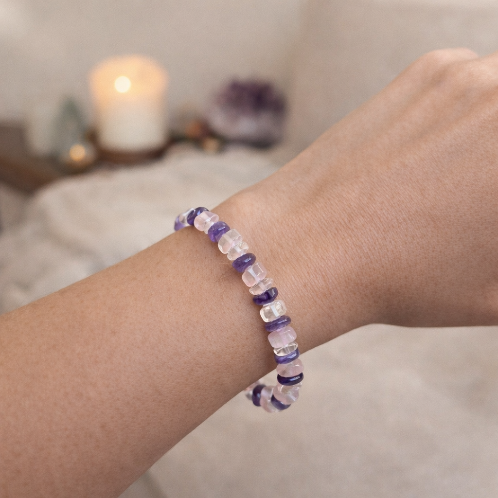 Triple Love Crystal Chip Bracelet