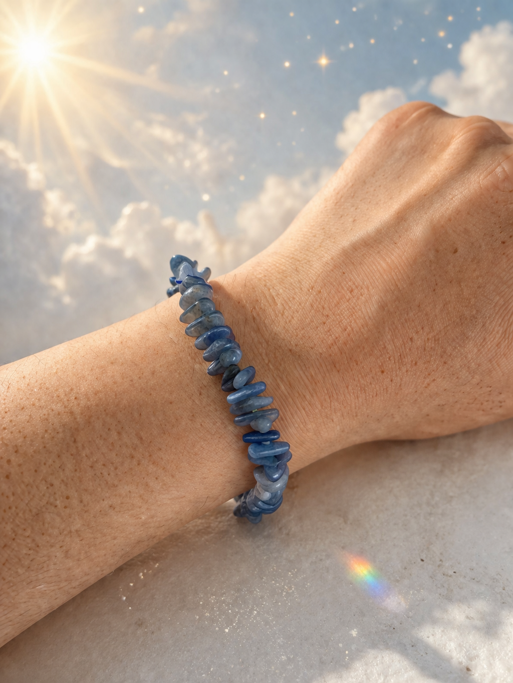Blue Kyanite Chip Bracelet – Celestial Alignment & Clear Energy