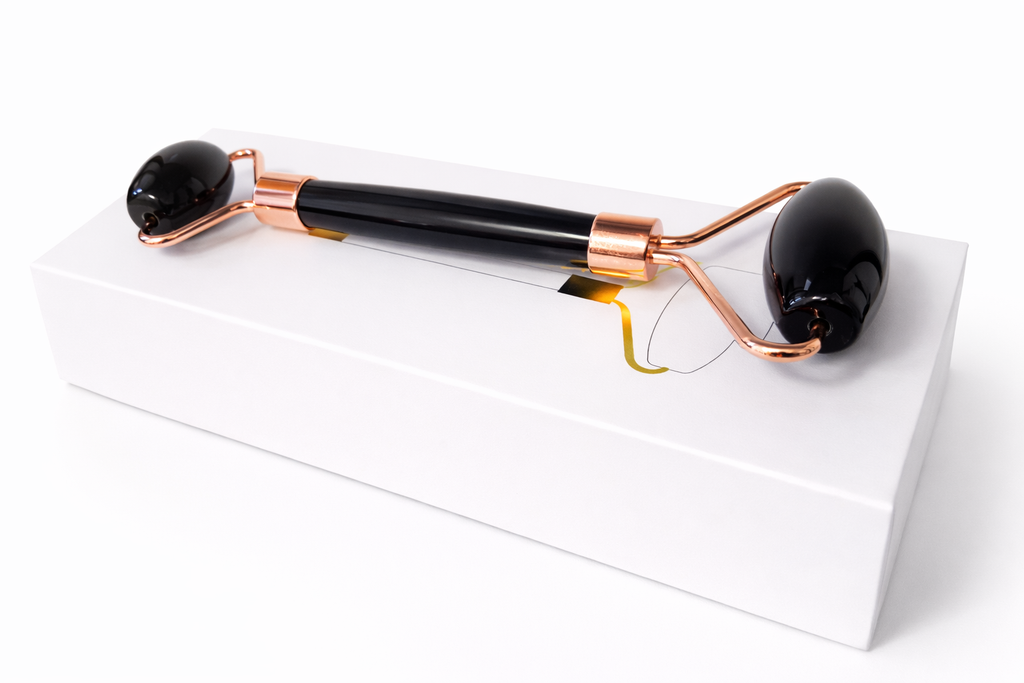 Obsidian Facial Roller | Grounding Self-Care Tool