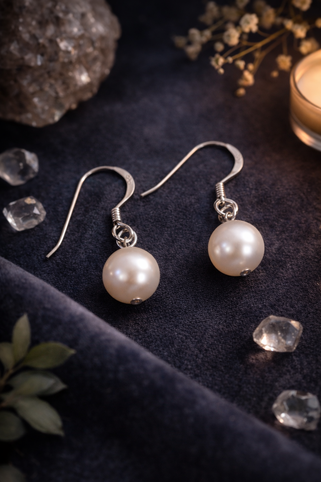 Classic Freshwater Pearl Earrings – Handmade in 925 Silver