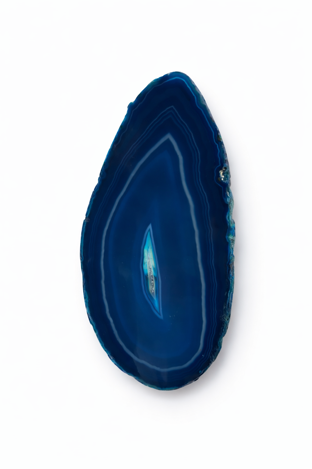 Blue Agate Crystal Greeting Card – Handmade Blank Card for Protection & Calm