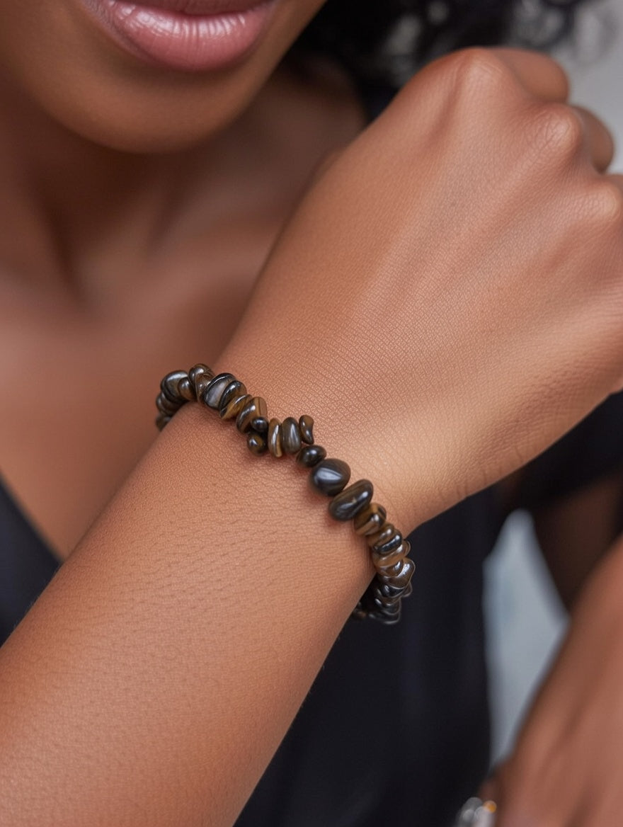 Tiger’s Eye Chip Bracelet – Good Luck & Clear Direction