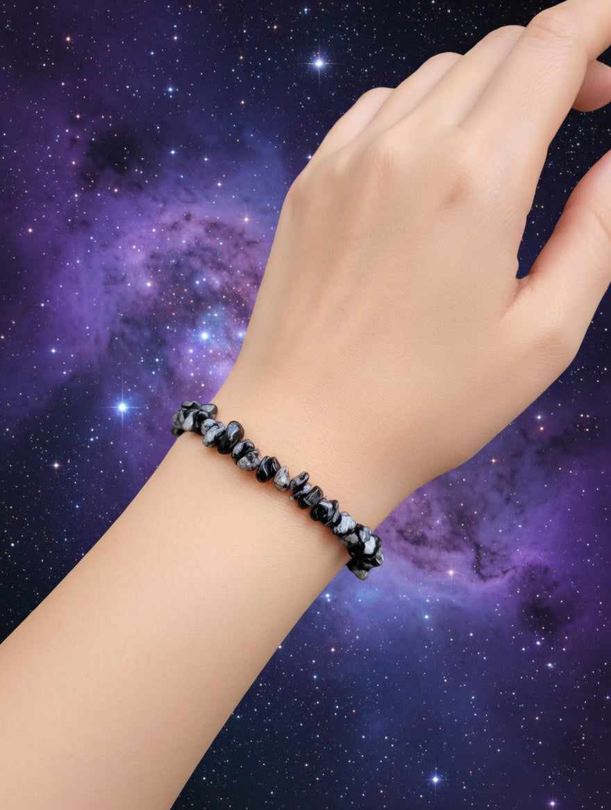 Snowflake Obsidian Bracelet – Let Go of Loneliness & Find Strength