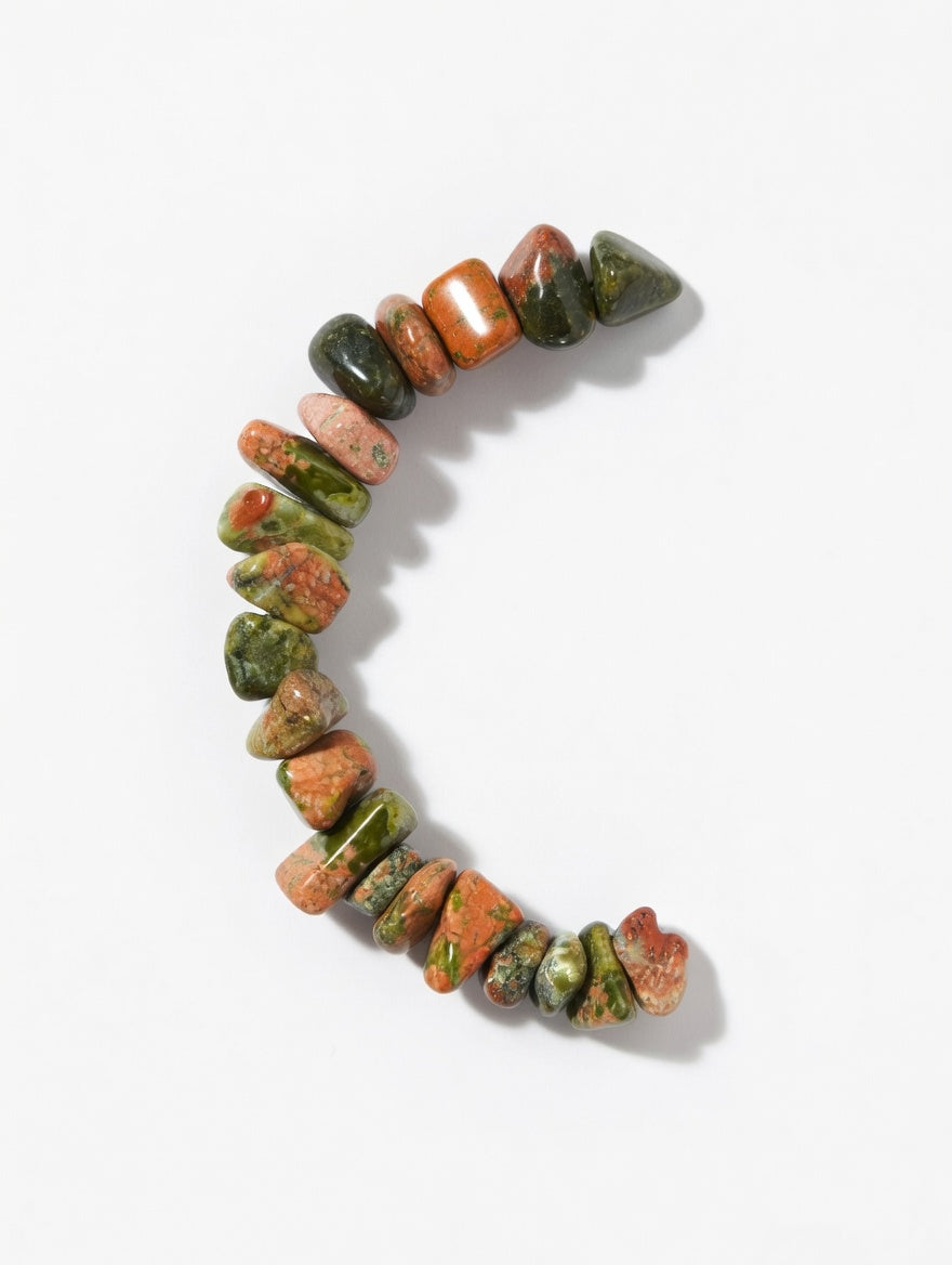 Unakite Chip Bracelet – Balance Mind, Body & Heart