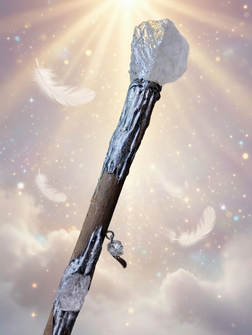 Handmade Angel Aura Wand – Raise Your Frequency & Shine Bright