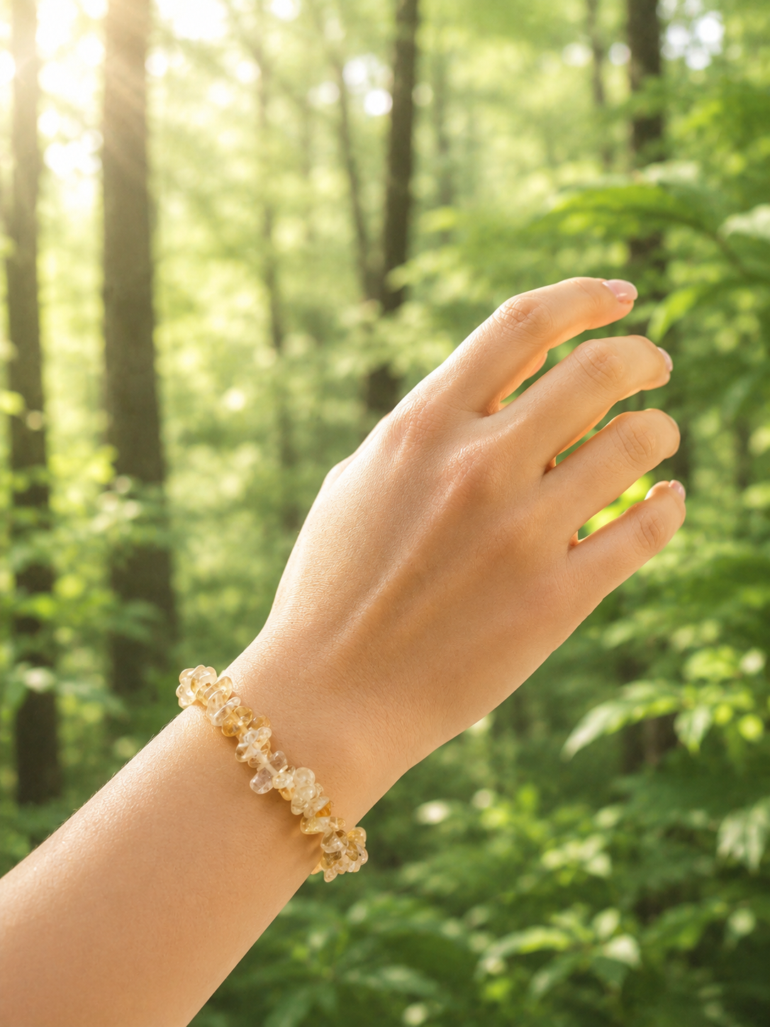 Citrine Crystal Chip Bracelet – Prosperity, Confidence & Success