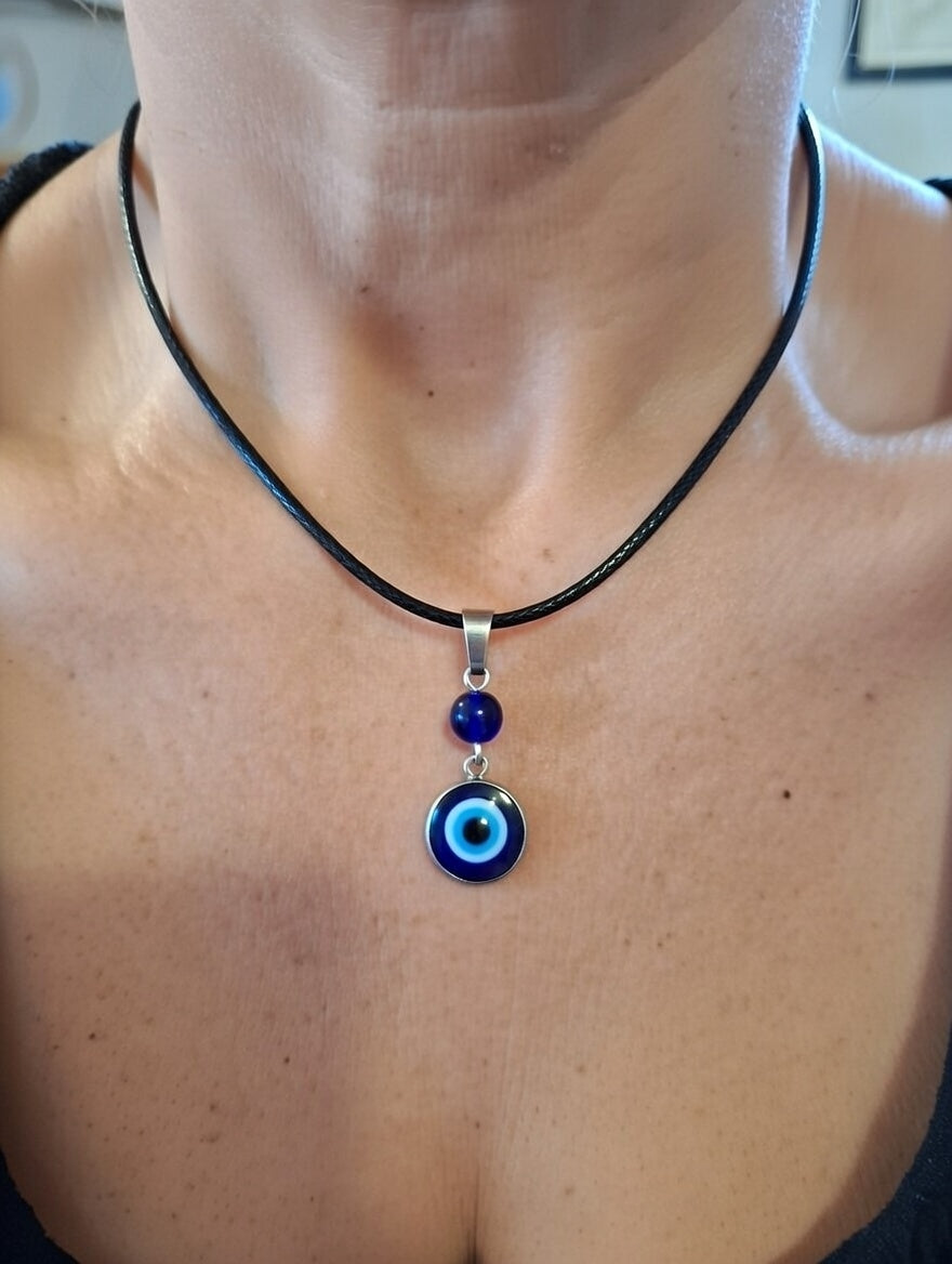 Dainty Evil Eye Pendant Necklace – Minimal Protection Charm