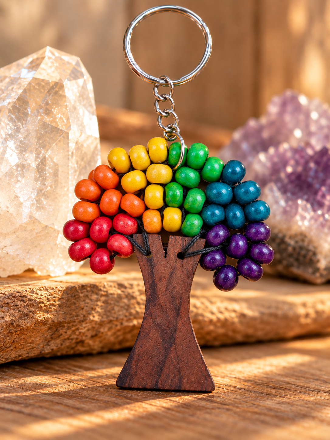 ✨ Chakra Tree of Life Keyring & Bag Charm