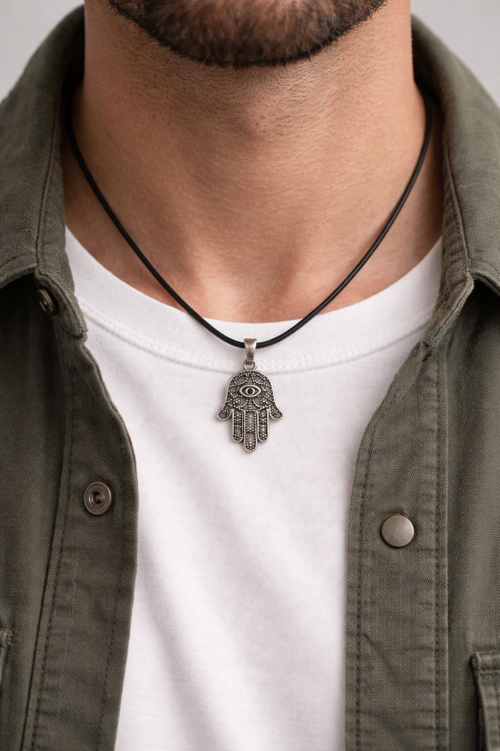 Hamsa Hand of Protection Pendant Necklace