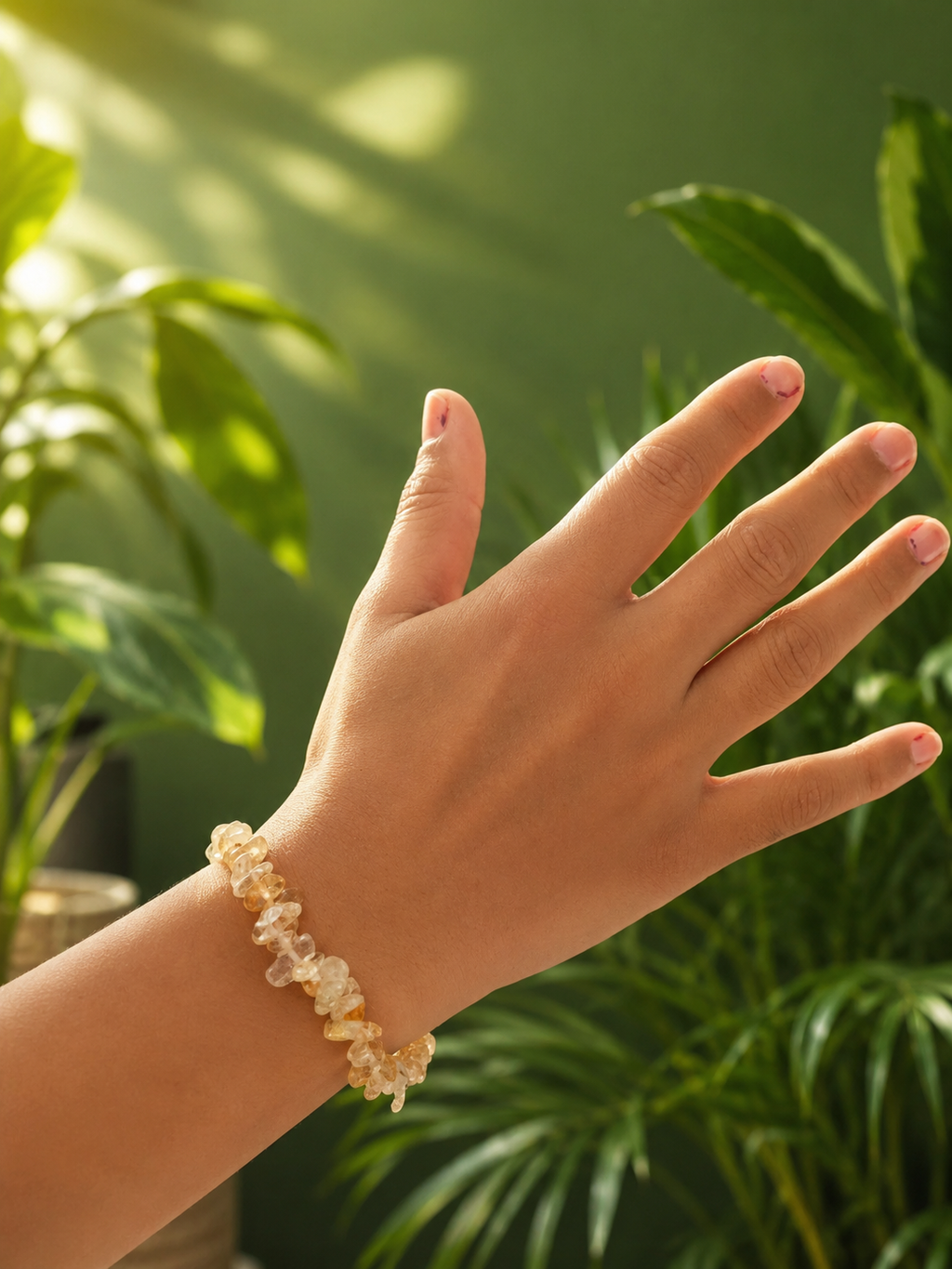 Citrine Crystal Chip Bracelet – Prosperity, Confidence & Success