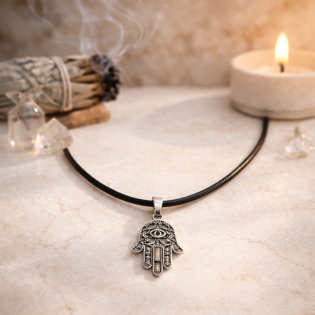 Hamsa Hand of Protection Pendant Necklace