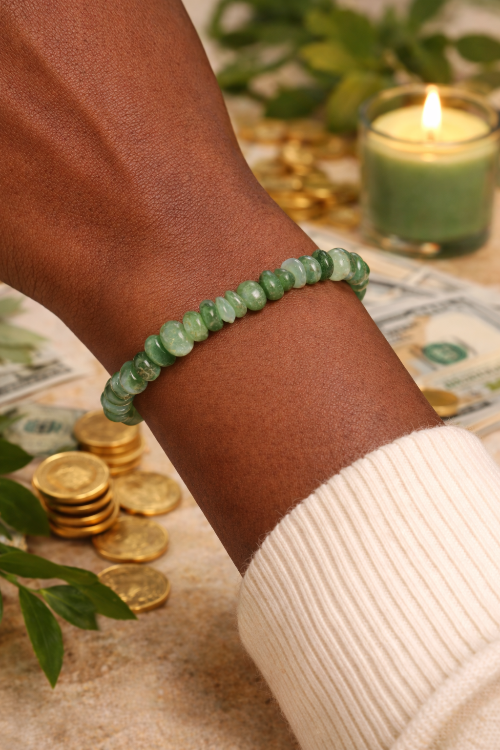 Aventurine Chip Bracelet – Manifest Luck & Positive Flow