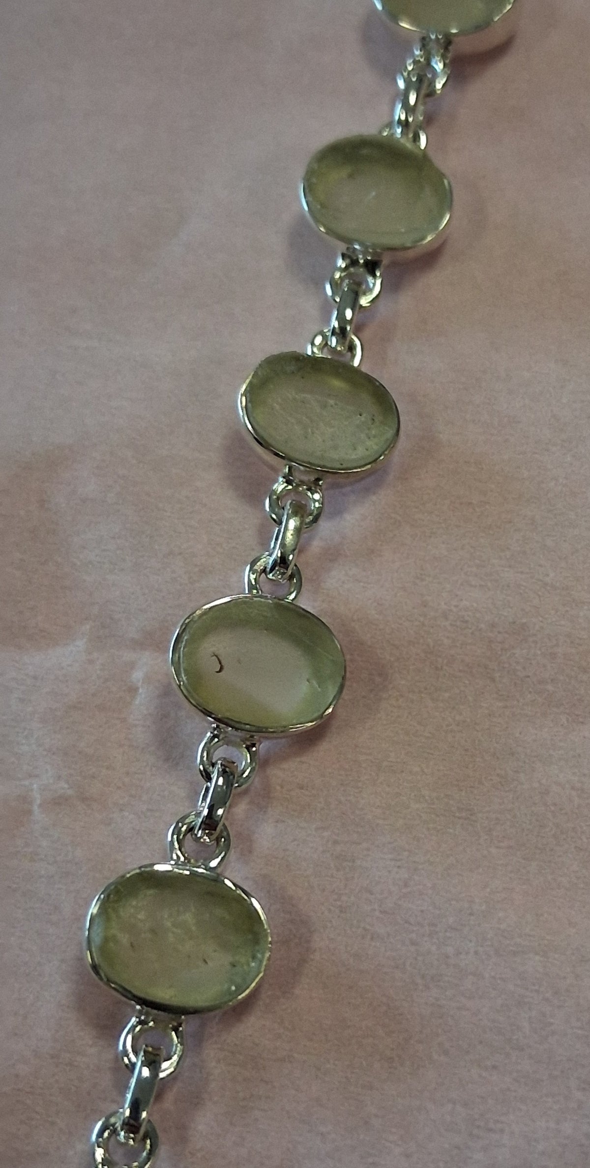 Libyan Desert Glass & Sterling Silver Bracelet – Adjustable Toggle Clasp ✨