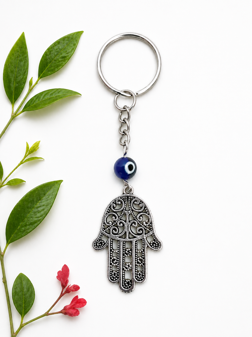 ✨ Evil Eye Protection Hamsa Hand Keyring Bag Charm ✨